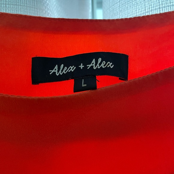 Alex + Alex Orange Silk Shift Dress - Picture 6 of 9